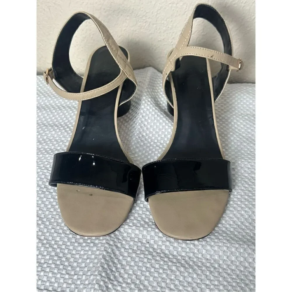 Vaneli heels cream and black patent size 9.5